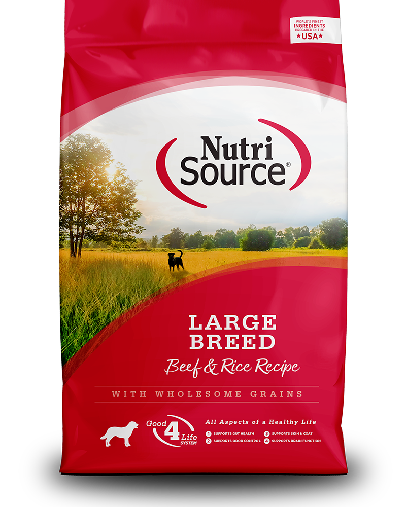 Nutri Source Dry Dogs Food | Large Breed Beef & Rice Recipe