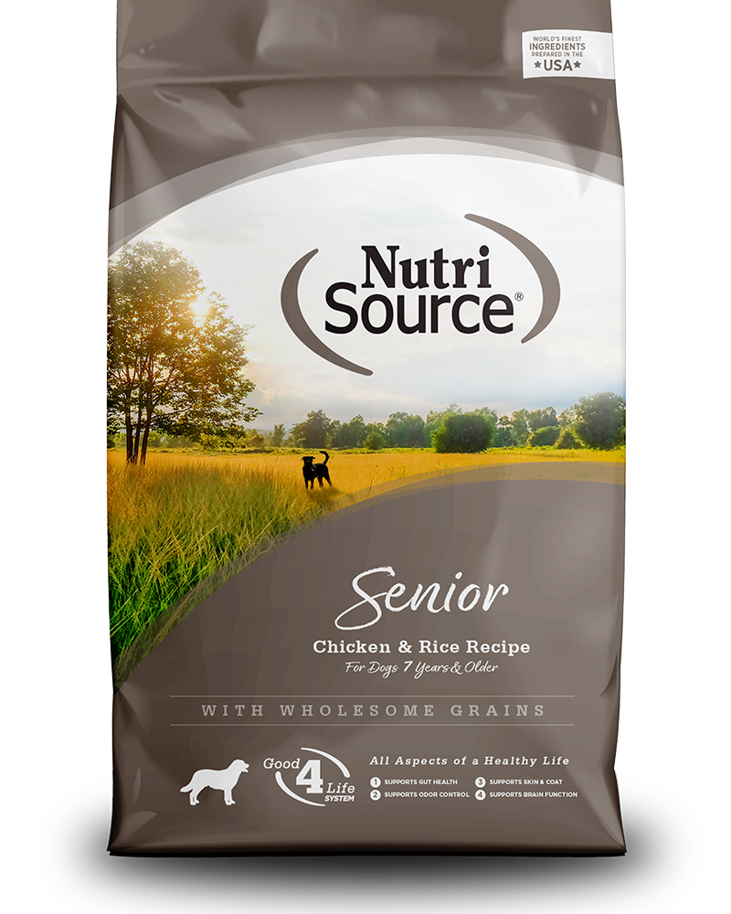 NutriSource Senior Recipe Dry Dogs Food | Chicken & Rice Recipe