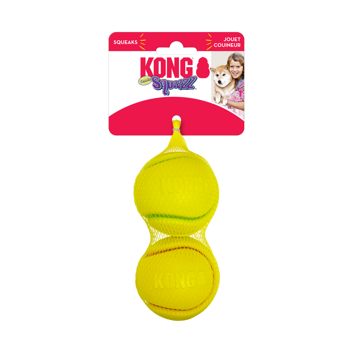 KONG Squeezz Tennis Ball Dog Toy | Waxhaw Downtown Pawz