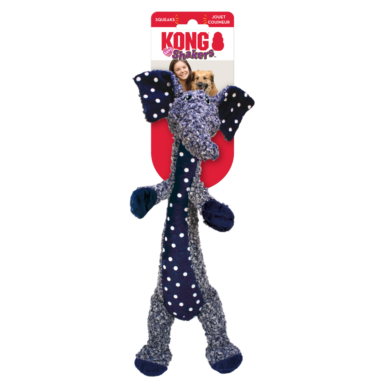 KONG Shakers Luvs Elephant Dog Toy | Waxhaw Downtown Pawz