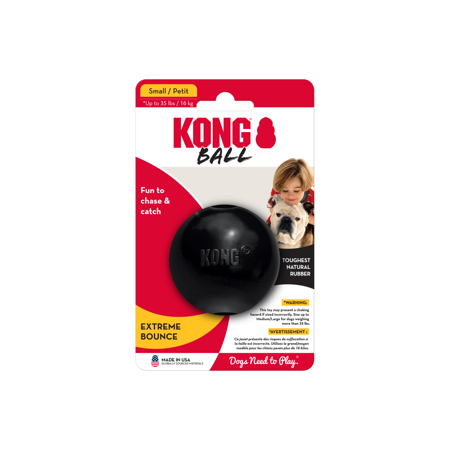 KONG Extreme Ball | Durable, Bouncy Fetch Toy for Dogs