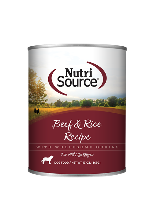 Nutri Source Dry Dogs Canned Food | Beef & Rice Recipe