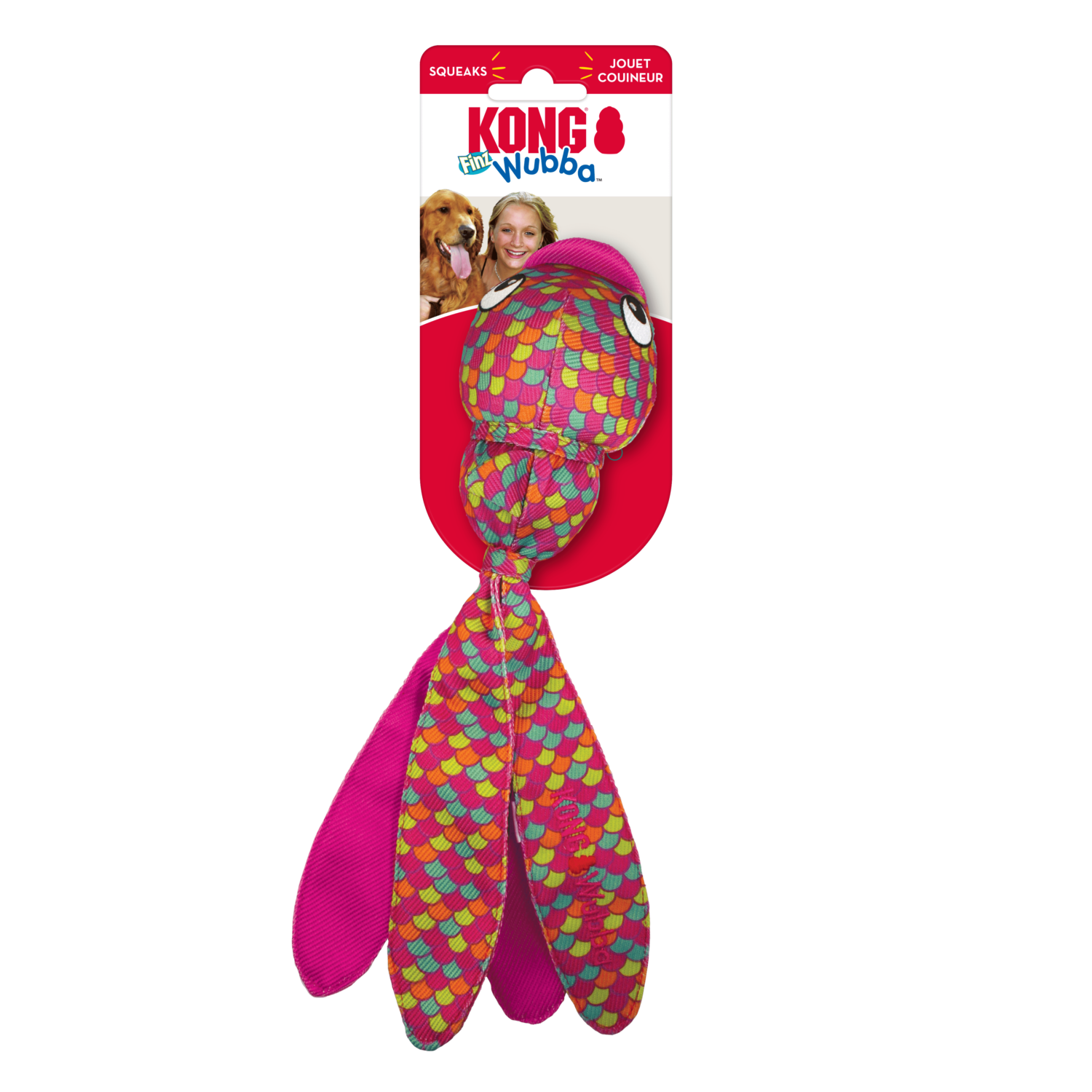 KONG Wubba Finz Pink - Fun Dog Toy | Waxhaw Downtown Pawz